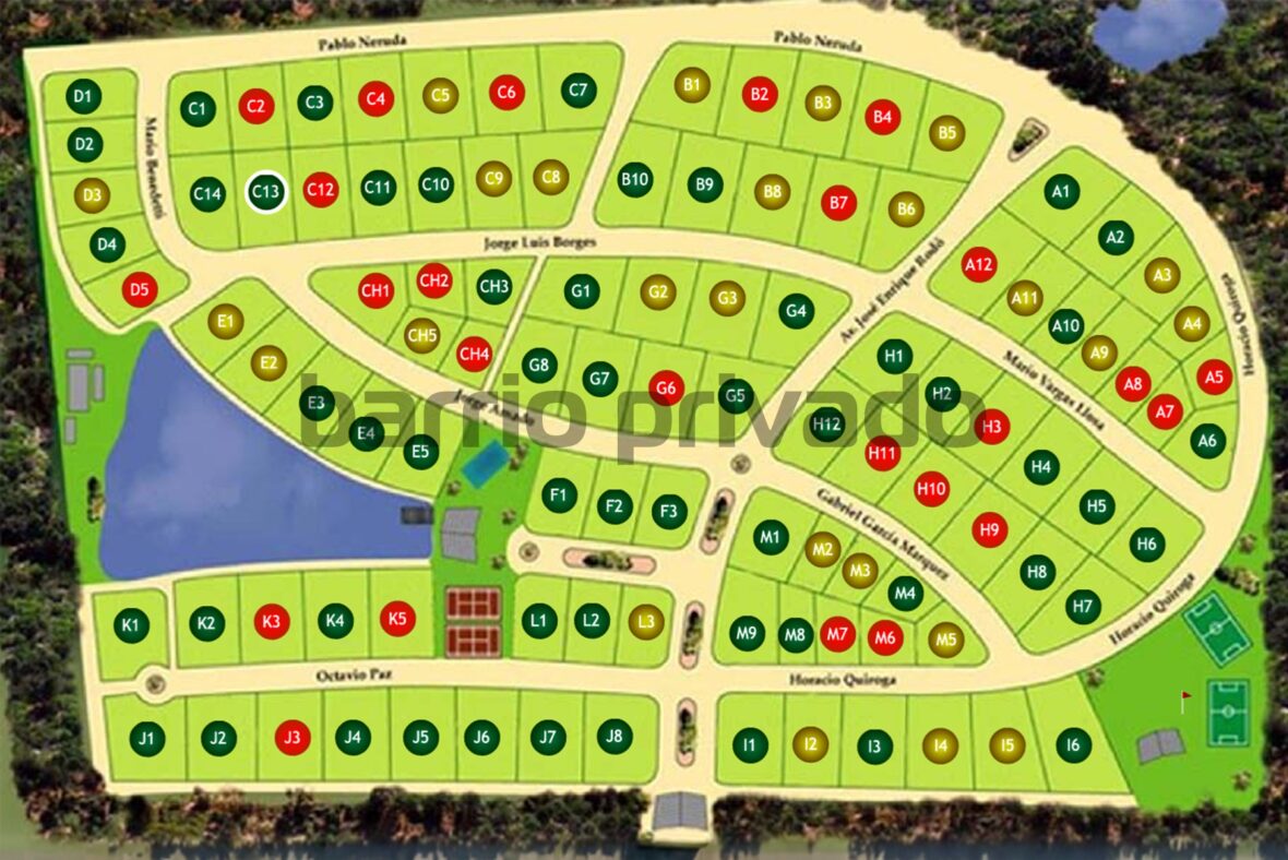 Plano de Barrio Privado Carmel