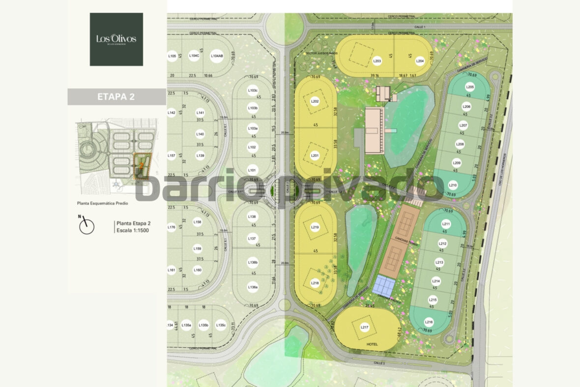 Barrio Privado Los Olivos de los Horneros - Plano