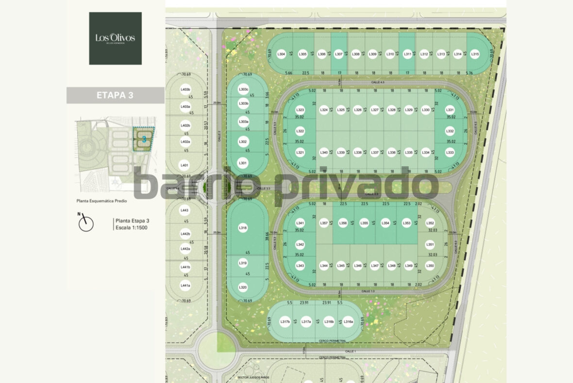Barrio Privado Los Olivos de los Horneros - Plano