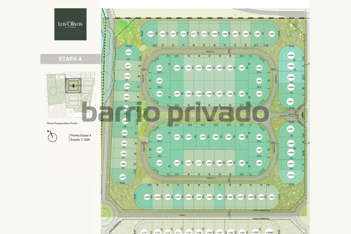 Barrio Privado Los Olivos de los Horneros - Plano